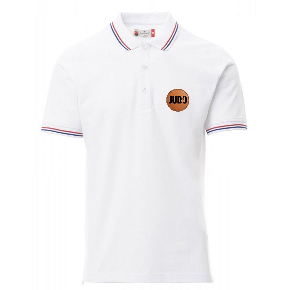 Polo patch cuir France 210 gr/m²