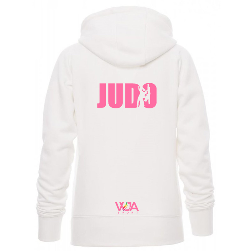 Sweatshirt Capuche Blanc Femme Judo