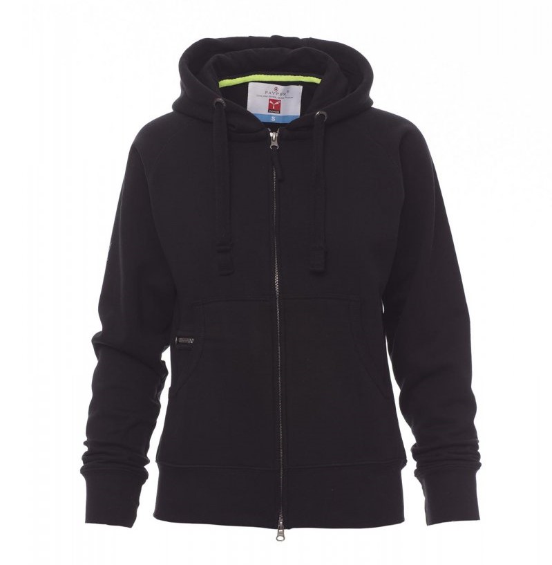 WJA - Veste Zippée Capuche Noir Femme Judo